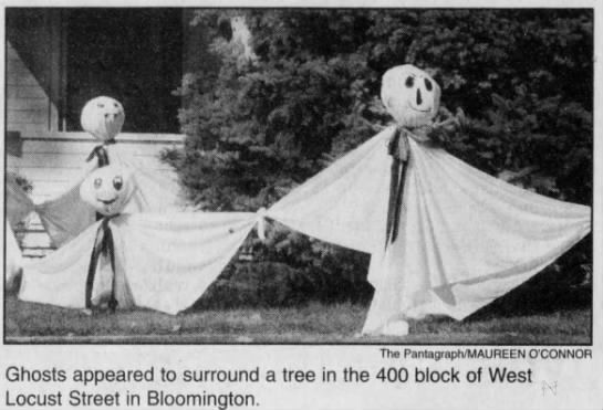 Ghosts appeared to surround a tree